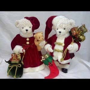 NWT Mr or Mrs Santa Claus teddy bear Christmas